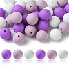 30Pcs 3 Colors Silicone Beads Round Rubber Bead 15MM Loose Spacer Beads for DIY Supplies Jewelry Keychain Making SIL-FS0001-01A-1