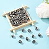Antique Silver Plated Alloy Rhinestone Large Hole European Beads MPDL-R041-02A-5