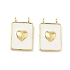 Brass Enamel Pendants KK-L256-34G-01-1