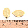 Religion 201 Stainless Steel Oval with Virgin Links Connector Charms STAS-T073-53D-G-3