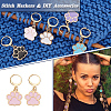 Pet Theme Alloy Enamel Dog Paw Print Charm Locking Stitch Markers HJEW-PH01706-4