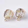 Druzy Resin Stud Earring Loops X-RESI-S383-028F-2