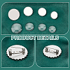 DIY Blank Dome 304 Stainless Steel Brooch Making Kit DIY-UN0056-14-5