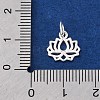 925 Sterling Silver Hollow Lotus Flower Charms STER-D301-01S-3