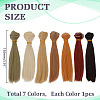 7Pcs 7 Colors Plastic Long Straight Hairstyle Doll Wig Hair DOLL-ME0001-06A-2
