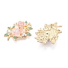 Rack Plating Alloy Enamel Pendants ENAM-N056-373KCG-01-2