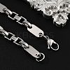 304 Stainless Steel Oval Link Chain Bracelets for Women Men LS-BJEW-A033-04P-3