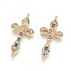 Brass Micro Pave Cubic Zirconia Links LS-ZIRC-O034-16G-1