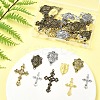 40Pcs 8 Styles Tibetan Style Alloy Pendants TIBEP-YW0001-88-4
