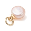 Natural Cultured Freshwater Pearl Two Sides Polished Charms PALLOY-JF04916-01-5