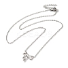 Non-Tarnish 304 Stainless Steel Cable Chain Bowknot Pendant Necklaces NJEW-Z041-03P-03-2