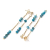 Natural Mixed Stone Ear Studs EJEW-JE05945-5
