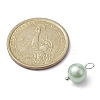 Shell Pearl Dyed Round Charms PALLOY-JF02245-01-3