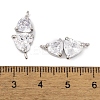 Brass Micro Pave Clear Cubic Zirconia Pendants LS-KK-L212-10P-3