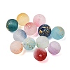 Frosted Transparent Glass Beads GLAA-A045-04-1