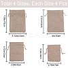 16Pcs 4 Styles Polyester Imitation Burlap Packing Pouches Drawstring Bags ABAG-BBC0001-01B-2