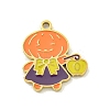Halloween Theme Ion Plating(IP) 304 Stainless Steel Enamel Charms STAS-M011-03C-1