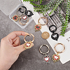 8Pcs 4 Styles Heart with Butterfly Alloy Enamel Shoe Charms HJEW-AB00731-3