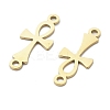 304 Stainless Steel Religion Ankh Cross Links Connector Charms LS-STAS-S153-01G-2