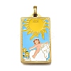 Tarot 304 Stainless Steel Enamel Pendants STAS-M119-07F-G-1