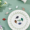10Pcs 10 Styles Mixed Gemstone Pendants G-HY0001-46-5
