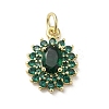 Brass Micro Pave Cubic Zirconia Pendants KK-E092-29G-01-1