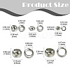 1256Pcs Stainless Steel Crimp Beads STAS-CJ0002-89-2