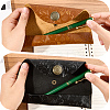 2Pcs 2 Colors Cowhide Roll Pencil Bag AJEW-GF0011-77-7