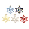 Glass Seed Beads Pendants PALLOY-MZ01457-1