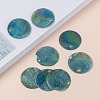 AB Color Plated Capiz Shell Pendants SSHEL-T008-01A-6