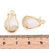 Brass Micro Pave Clear Cubic Zirconia Cat Eye Pendants KK-T071-16G-A01-3