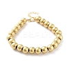 202 Stainless Steel Round Beaded Bracelets for Men Women BJEW-D034-01G-1