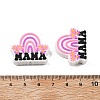 Mother's Day Silicone Focal Beads SIL-B078-07B-3