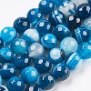 Natural Striped Agate/Banded Agate Beads Strands G-P364-18-6mm-1