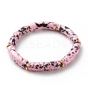 Acrylic Curved Tube Beaded Stretch Bracelet BJEW-JB08443-3
