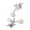 Natural Pearl Ear Studs EJEW-P286-19P-2