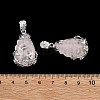 Natural Rose Quartz Pendants G-P393-P05-3