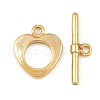 Heart Brass Toggle Clasps KK-G548-43G-05-3
