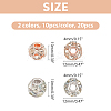 20Pcs 2 Colors Brass Beads RB-AR0001-07-2