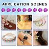 9 Strands 9 Colors Gradient Color Baking Paint Glass Bead Strands DGLA-TA0001-36-8