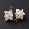 Natural Quartz Crystal Copper Wire Wrapped Pendants G-B041-02G-19-4
