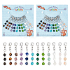 Star Cut Faceted Round Pendant Stitch Markers HJEW-AB00335-1