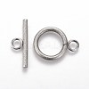 Tarnish Resistant 304 Stainless Steel Toggle Clasps STAS-P248-03P-1
