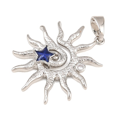 Brass & Enamel & Rhinestone Pendants KK-H541-01P-02-1