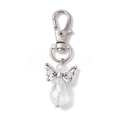Angel Glass Pendants Decorations HJEW-JM01319-01S-1
