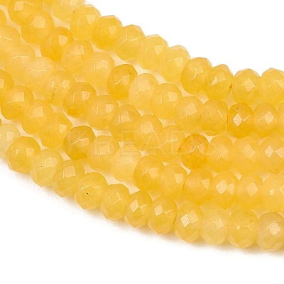 Dyed Natural Malaysia Jade Rondelle Beads Strands G-E316-2x4mm-30-1