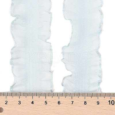 20 Yards Polyester Pleated Elastic Lace Trim SRIB-M015-01E-1