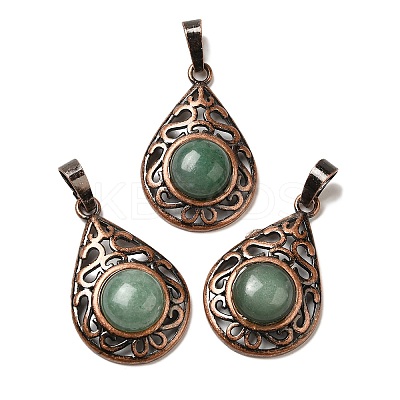 Natural Green Aventurine Pendants G-H065-02R-11-1