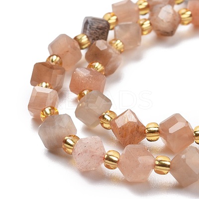 Natural Multi-Moonstone Beads Strands G-P463-06-1