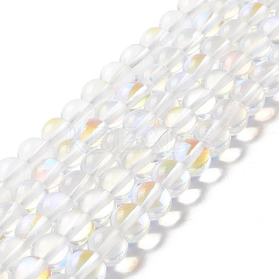 Synthetic Moonstone Beads Strands G-E573-02B-14-1